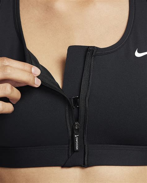 nike zipper front sports bra